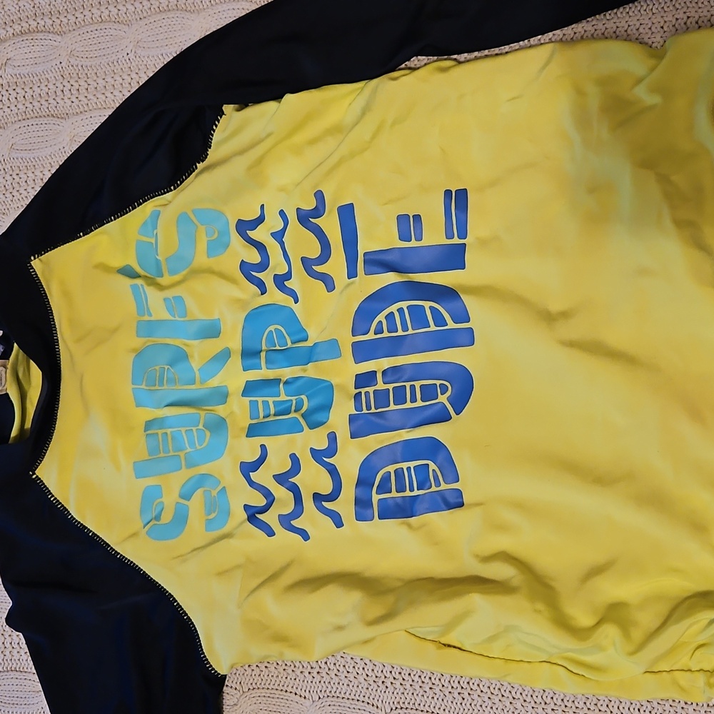 OshKosh B'gosh Yellow and Black Surf Rashguard